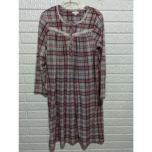 Secret Treasures Women's M 8/10 Super Soft Warm Plaid Night Gown